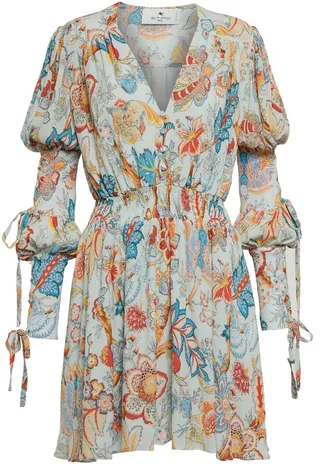 Floral crepe minidress