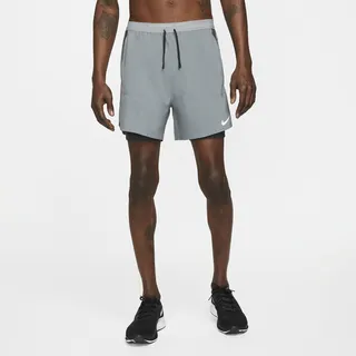 Nike Men's Stride Dri-FIT 5" Hybrid Running Shorts in Grey