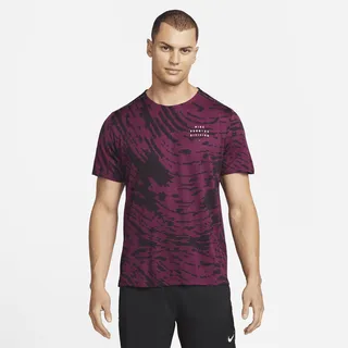 Nike Men's Dri-FIT Run Division Rise 365 Short-Sleeve Running Top in Red