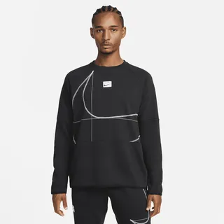 Nike Men's Dri-FIT Long-Sleeve Fleece Fitness Top in Black