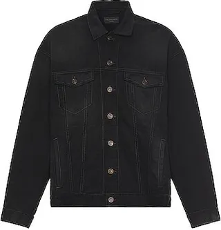 Balenciaga Oversized Denim Jacket in Black