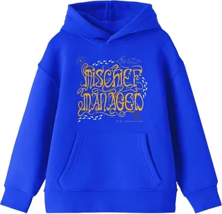 Harry Potter Mischief Managed Youth Royal Blue Graphic Hoodie-Medium