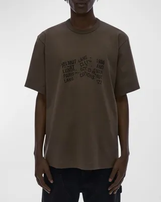 Men's Crumpled-Logo Crew T-Shirt