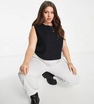 ASOS DESIGN Curve super soft tank top in black - part of a set