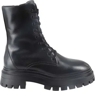 Stuart Weitzman Round-Toe Lace-Up Boots