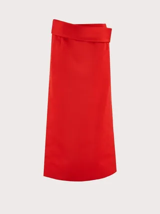 Ferragamo Women Midi skirt with side slit Red