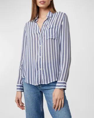 Josephine Striped Button-Front Shirt