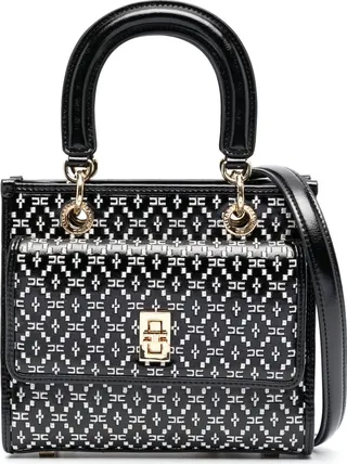 Monogram-Pattern Tote Bag