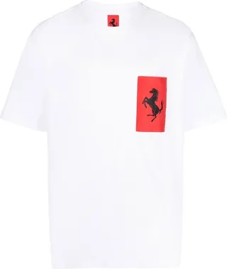 logo-patch crew neck T-shirt