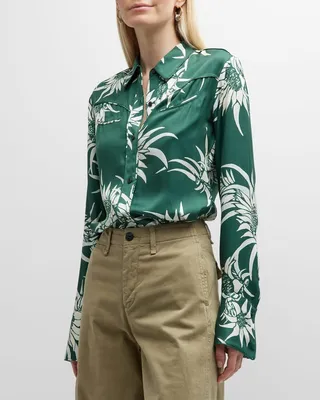 Cleo Floral Button-Front Shirt