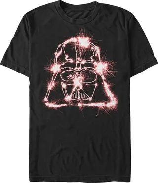 Men's Star Wars Darth Vader Sparklers T-Shirt - Black - Large