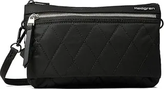 Hedgren Emma Crossover 3 Compartment FRID (Quilted Black) Cross Body Handbags