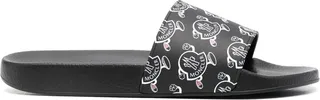Logoed Black Basile Slippers
