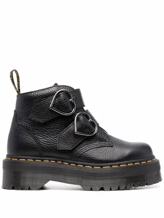 Devon Heart leather platform boots