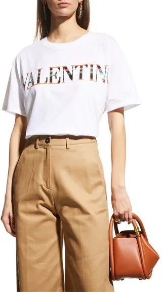 Sequin Embroidered Logo T-Shirt