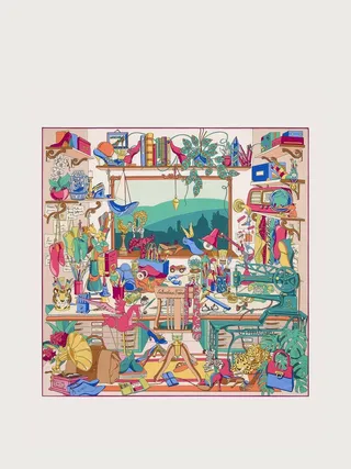 Ferragamo Women Studio print silk foulard Multicolor