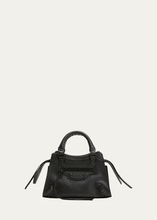 Neo Classic City Mini Pebbled Leather Satchel Bag