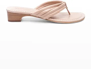 Miami Flat Antiqued Leather Thong Sandals