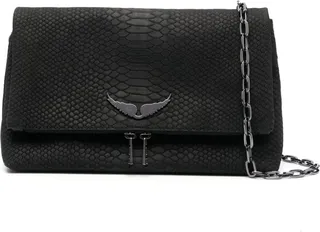 Snakeskin Leather Shoulder Bag