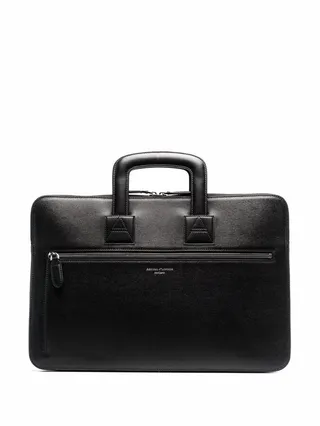 Connaught leather document briefcase