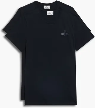 Set of 2 printed cotton-jersey T-shirts