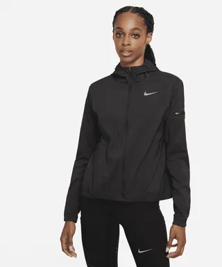 Nike Women's Impossibly Light Hooded Running Jacket in Black