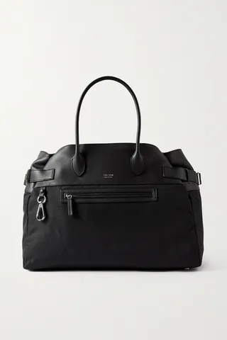 The Row - Margaux 17 Leather-trimmed Canvas Tote - Black