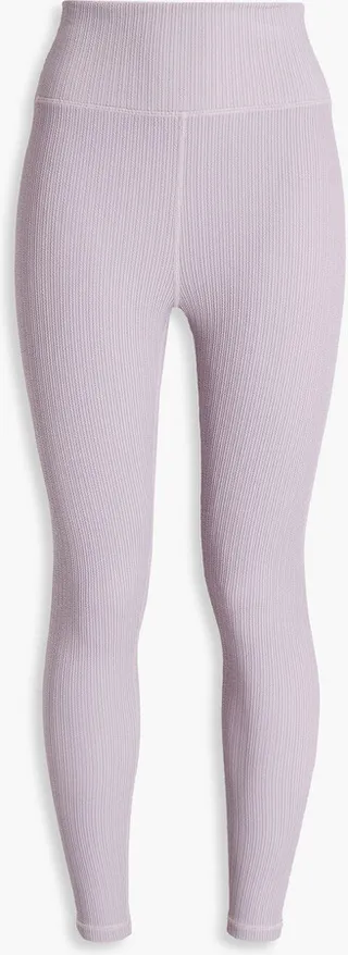 Jacquard Dance ribbed-knit leggings