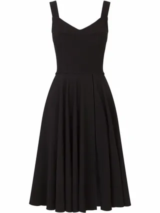 V-neck midi dress