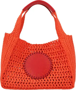 Stella McCartney Logo Patch Woven Tote Bag