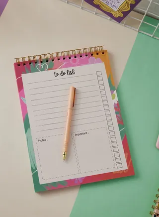 A4 Pink Abstract To Do List