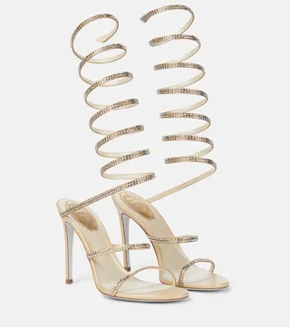 Cleo embellished satin sandals