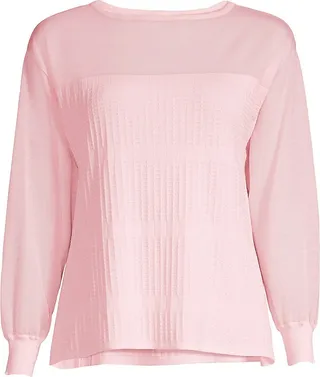 Sheer Yoke Knit Tunic
