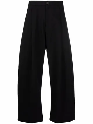 Wide-Leg High-Waisted Trousers