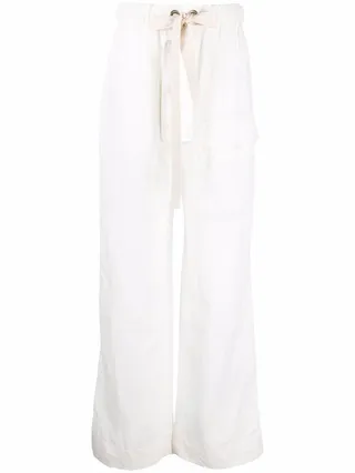 STELLA MCCARTNEY- Fluid Linen Blend Trousers