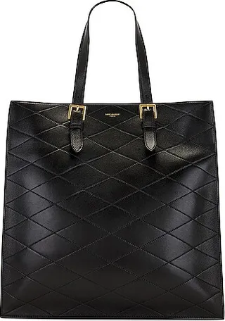 Saint Laurent Sade Puffer Tote in Black