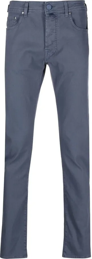 Textured-Finish Straight-Leg Pants