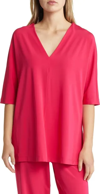 Fuchsia Jersey Tunic Top