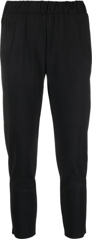 Elasticated-Waistband Cropped Trousers