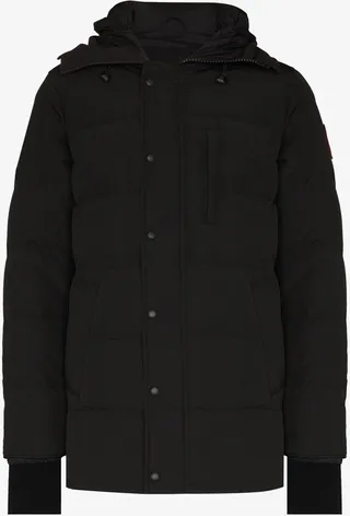 Black Carson Hooded Parka Coat