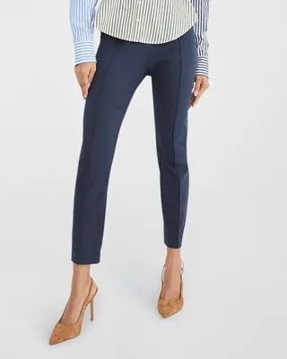 Honolulu Cropped Slim Pintuck Pants