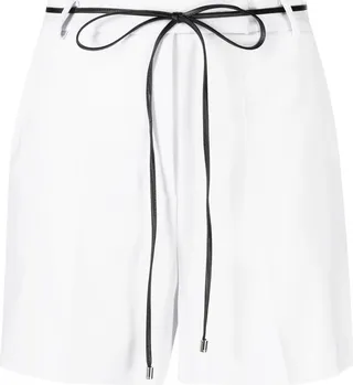 High-Waisted Self-Tie Shorts