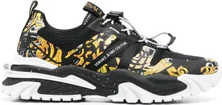 Barocco-print low-top sneakers