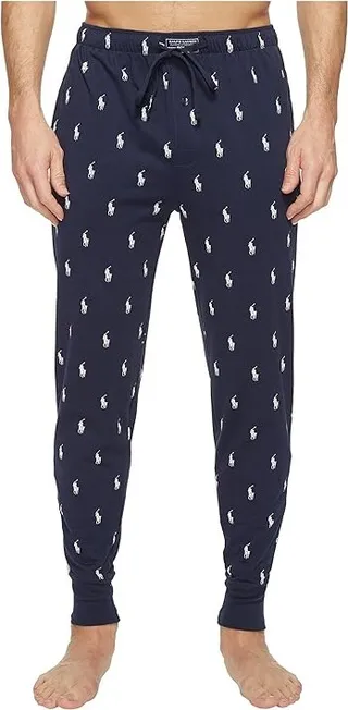 Polo Ralph Lauren All Over Pony Player Knit Sleepwear Joggers (Navy) Men's Underwear