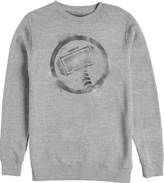 Men's Marvel Avengers: Endgame Smudged Thor Sweatshirt - Athletic Heather - Medium