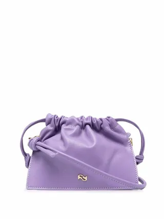 Drawstring Logo-Plaque Tote Bag