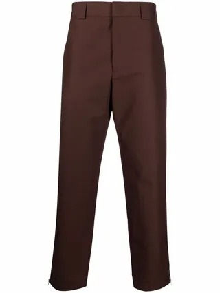 Zip-Detail Tapered Trousers
