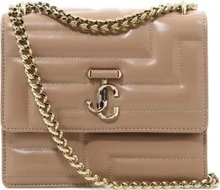 Jimmy Choo Logo Plaque Embossed Shoulder Bag