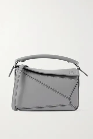 Loewe - Puzzle Mini Leather Shoulder Bag - Gray