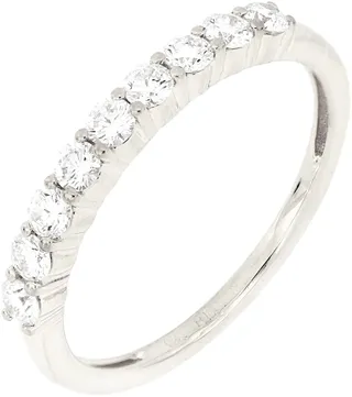 Rita 18K Gold Shared Prong Diamond Stackable Ring